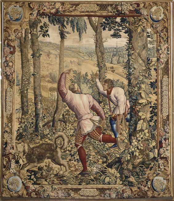 Les Chasses de l'Empereur Maximilien : Le valet de chien (mois de juin, 7e tenture) ; dites aussi : Les Belles Chasses du duc de Guise_0